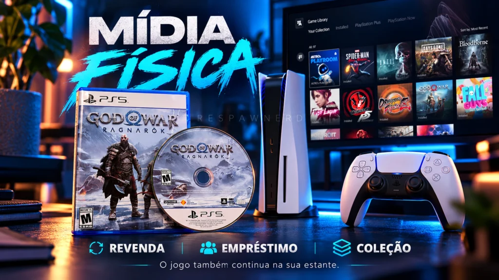 Vantagens da mídia física: revender, emprestar e colecionar jogos em disco